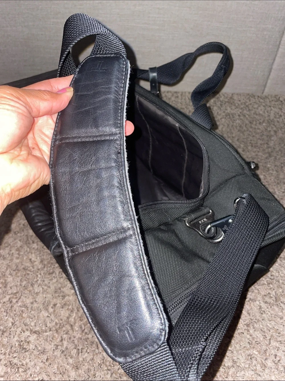 TUMI Black Travel Duffel Bag - Compact Carry-All